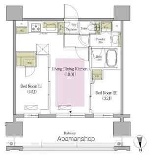 アーバネックス早稲田テラス【12階】の間取り