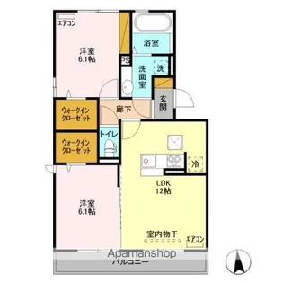 モンレーヴ【1階】の間取り