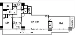 知事公館前タワーレジデンス【26階】の間取り
