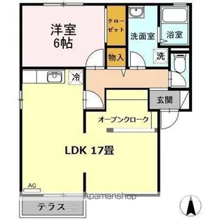 ボナール A【1階】の間取り