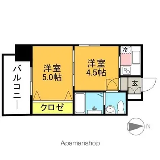 エステートモア平尾センティモ【9階】の間取り