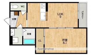 EST西岡町Ⅱ【3階】の間取り