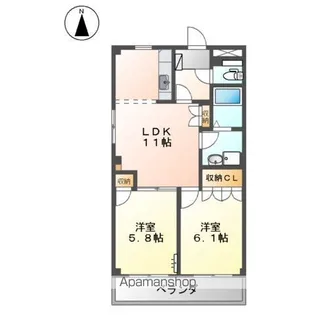 羽鳥セントラル【2階】の間取り