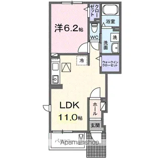 ベルグレイス【1階】の間取り