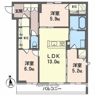 ヘリオスⅢ【1階】の間取り