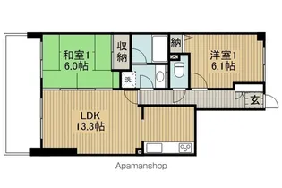 ヴァルトーゼ【205号室】の間取り