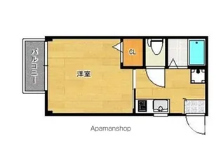 スリム高取【202.号室】の間取り