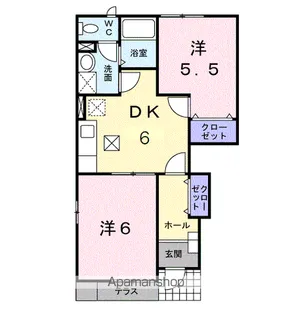 ビガーハイツ【1階】の間取り