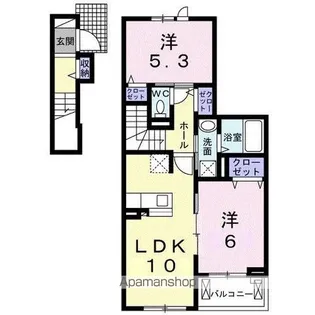 香川県高松市太田下町【アパート】の間取り