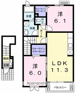 GRACE GARDEN A【2階】の間取り
