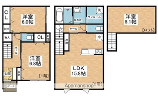 CALMO白山浦【B号室】の間取り