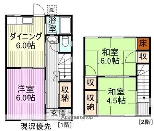 西垣内アパート【3号室】の間取り