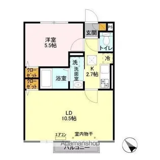 IRマスヤB【1階】の間取り