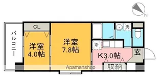 シアン・ド・ギャルド【2階】の間取り
