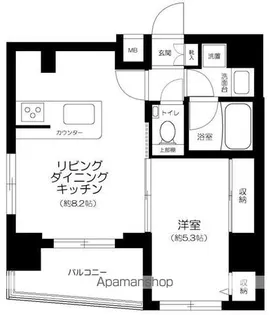 ブレシア新御徒町【7階】の間取り