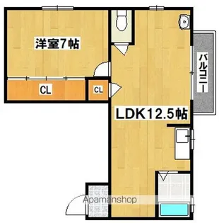 大阪府大阪市住吉区苅田8丁目【マンション】の間取り