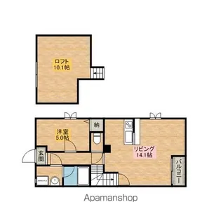 Y’Sスクエア大牟田南【201号室】の間取り