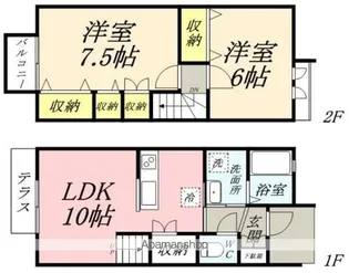 フォレストメゾン上柴【105号室】の間取り