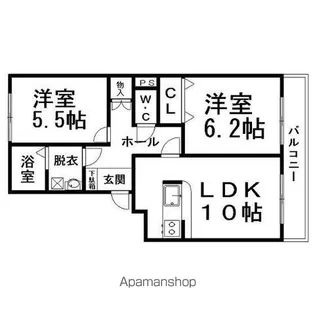 フェリスタ北4条【1階】の間取り