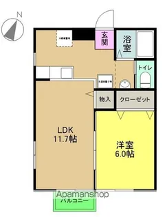 レイディアント【2階】の間取り