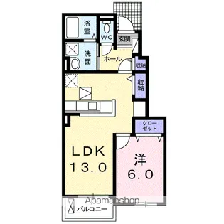 グラン ポワールA【1階】の間取り