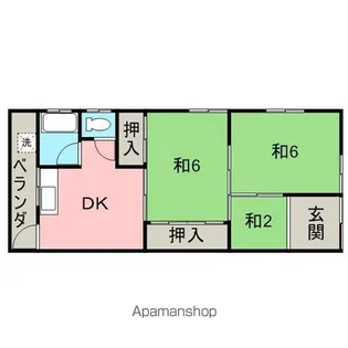 明洋野久保アパート【202号室】の間取り