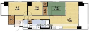 ウエストコート新大阪【8階】の間取り