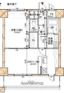TRENTE LUMIERE(トラントリュミエール)【203号室】の間取り