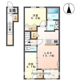 エルレガーデン【2階】の間取り