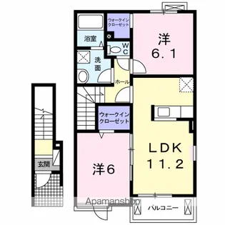 アナハイムアベニュー Ⅰ【2階】の間取り