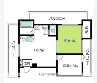 フラッツ東長崎【3階】の間取り