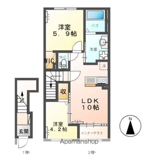 アーバングレイスⅡ【2階】の間取り