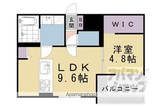 COCOWA LE HAL【206号室】の間取り