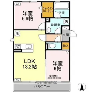 DーROOM大川【2階】の間取り