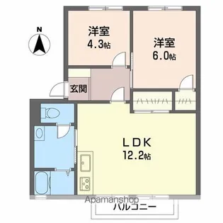 コーポオレンジ【1階】の間取り