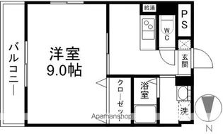 キャッスル三島【307号室】の間取り