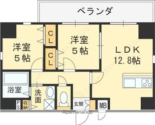 ボンヌ・サンテ枚方公園駅前【3階】の間取り