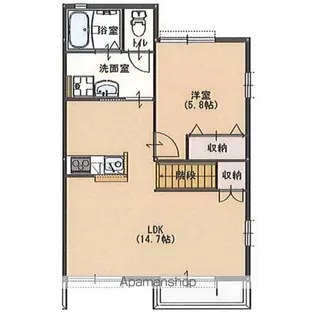 ウエストビラ A【202号室号室】の間取り