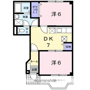 ロータスハイツ【1階】の間取り