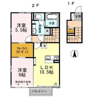 ブリッジ・ジョシュア【2階】の間取り