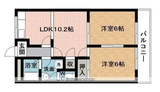ヴューパレス緑ヶ丘【3階】の間取り