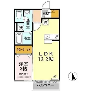 リビングタウン高松中央【2階】の間取り