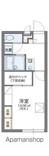 レオパレスグラシューズK【2階】の間取り
