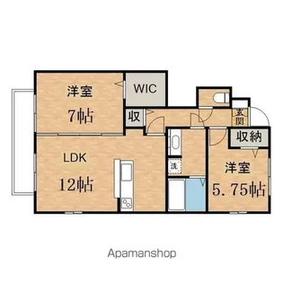 ウィット落合【1階】の間取り