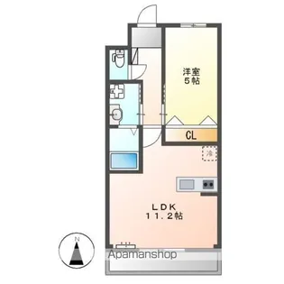 ラ・ベルヴィ【3階】の間取り