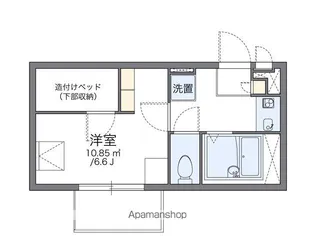 レオパレスクロスウィステリア【3階】の間取り