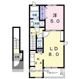 ラピスフルーメン【2階】の間取り