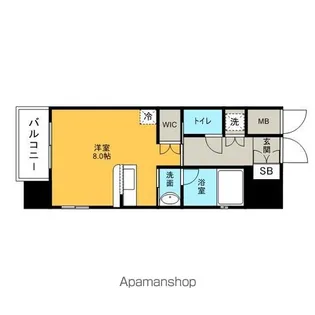 プライムアーバン博多東【802号室号室】の間取り