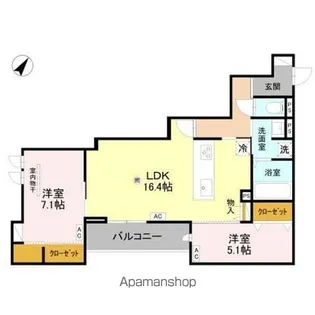 ラ メゾン ピック 中百舌鳥II【201号室】の間取り