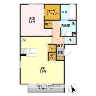 ベル・アジュールⅡAB A棟【3階】の間取り